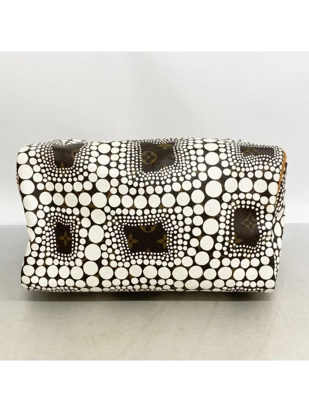 Louis Vuitton Handbag Monogram Town Yayoi Kusama Collaboration Speedy 30 Blanc